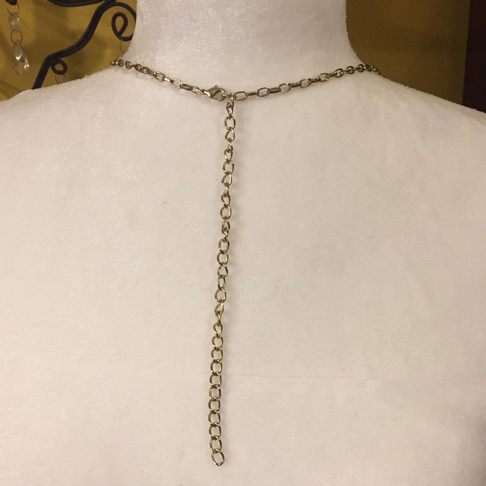 Vintage Pink/Gold Acrylic/Metal Beaded Necklace - Picture 6 of 6